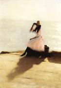 Philip Wilson Steer Young Woman on the Beach oil painting artist